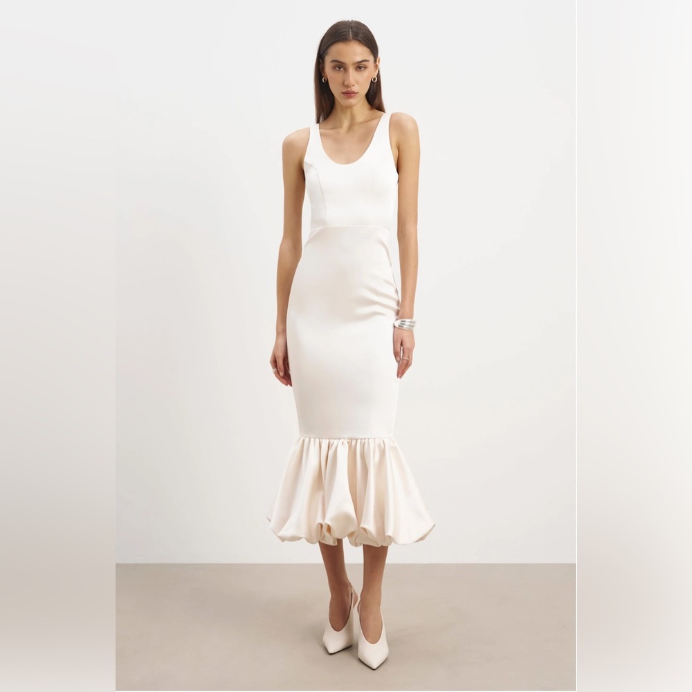 Because of Alice satin midi dress NWT never worn size XS